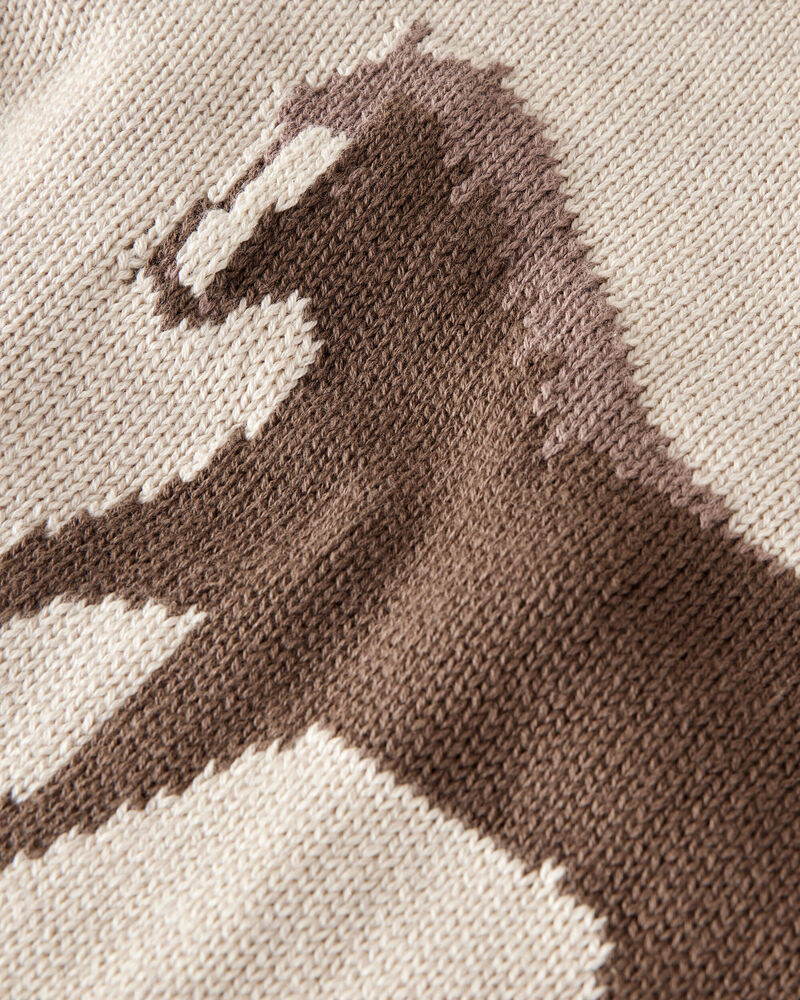Kid Organic Cotton Horse Sweater Knit, image 2 of 4 slides