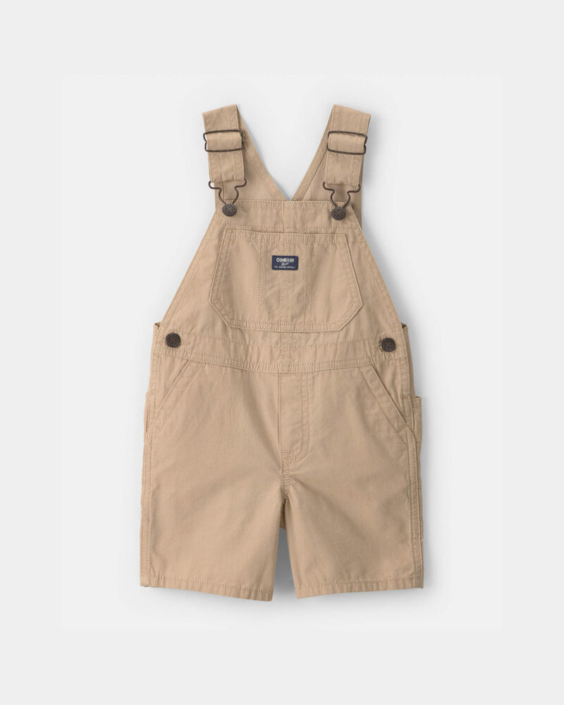 Toddler Boy Canvas Shortall - Khaki, image 1 of 4 slides