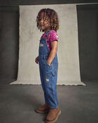 Toddler Girl Denim Overalls - Medium Wash, image 2 of 6 slides