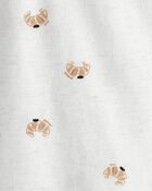 Toddler Girl  Croissant Print Long Sleeve Tee - Cream, image 2 of 3 slides