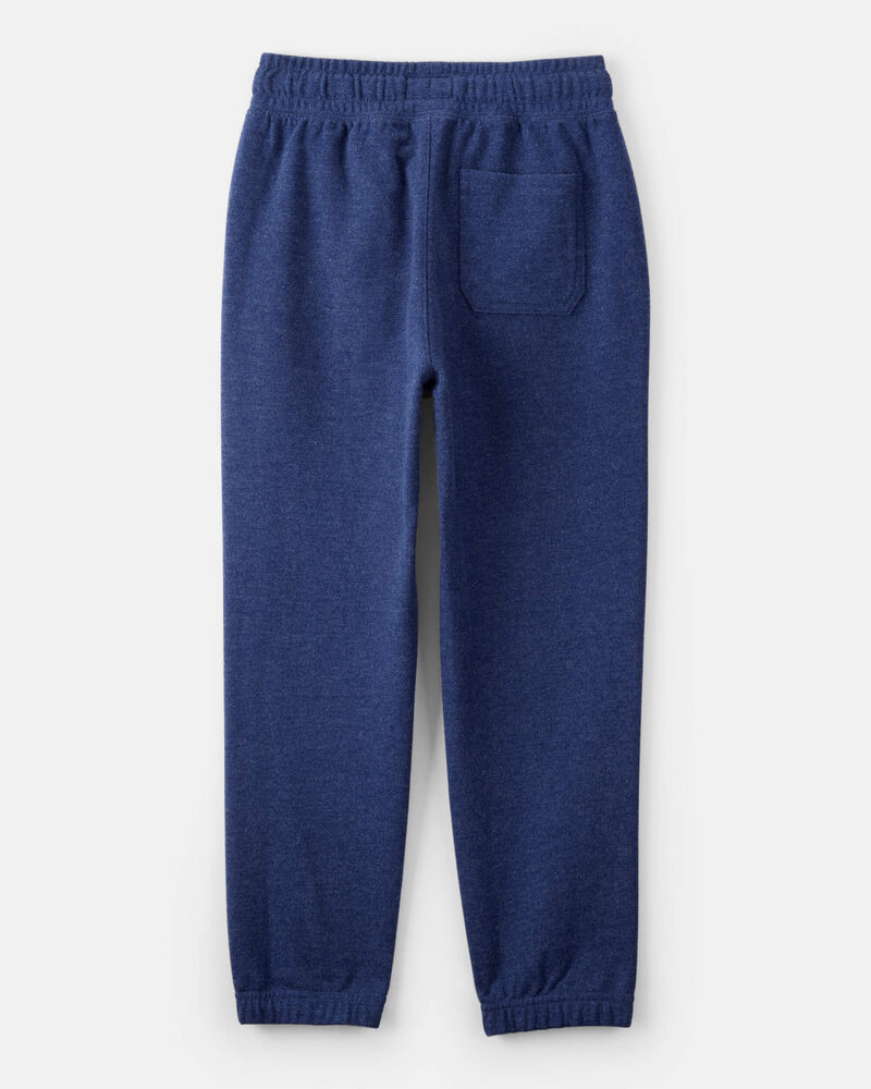 Toddler Boy Solid Fleece Drawstring Joggers - Blue, image 1 of 4 slides