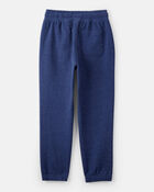 Toddler Boy Solid Fleece Drawstring Joggers - Blue, image 1 of 4 slides