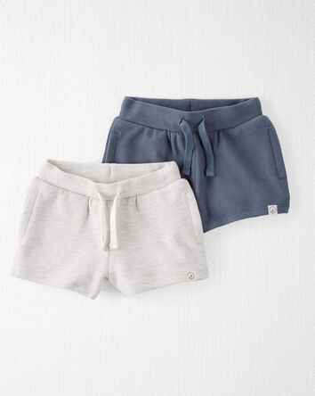 2-Pack Organic Cotton Textured Shorts, 