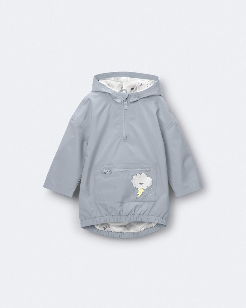 Tout-petit - Chandail imperm&eacute;able &agrave; capuchon, nuage et &eacute;clair - Bleu p&acirc;le, image 2 sur 7 diapositives