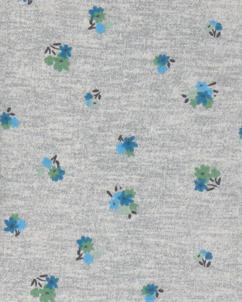 Girls Floral Short-Sleeve Dress - Grey, image 3 of 4 slides