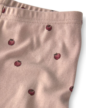 Toddler Girl 2-Piece Organic Cotton Pajamas in Apples, 