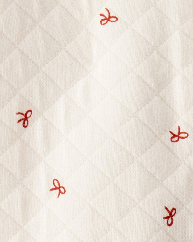 Bébé - Ensemble de sommeil et de jeu avec imprimé de nœud matelassé fabriqué en coton biologique, image 4 sur 4 diapositives
