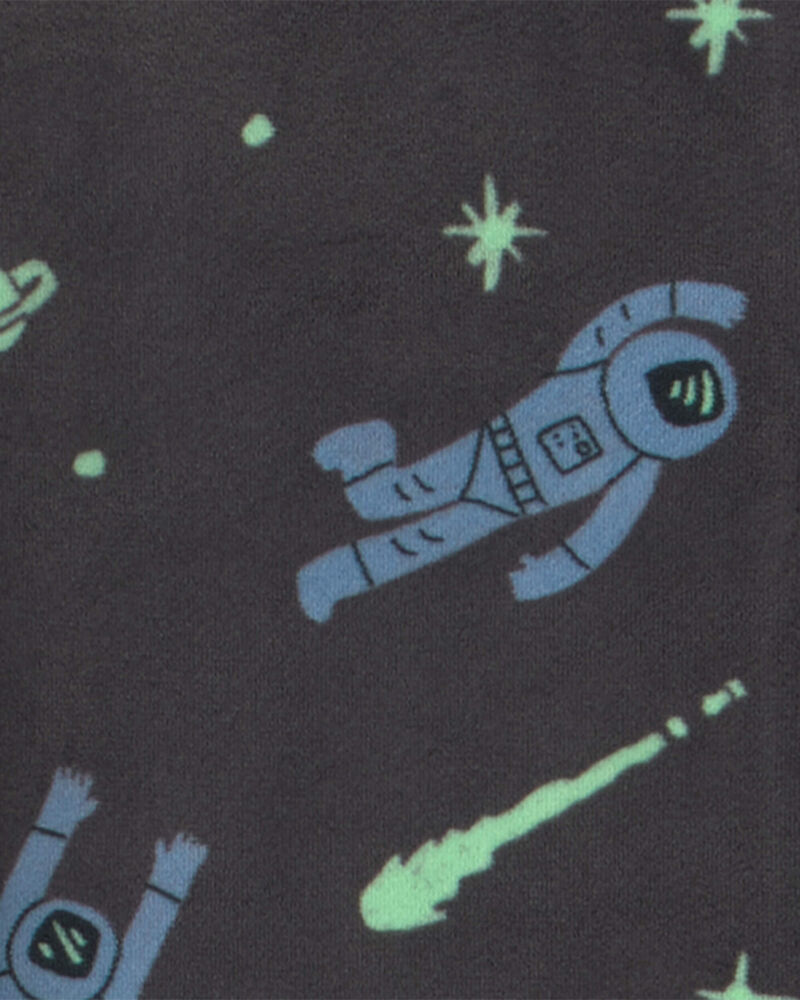 Boys Star Space Dreamplush Snug Fit 1-Piece Pyjama - Black, image 3 of 4 slides