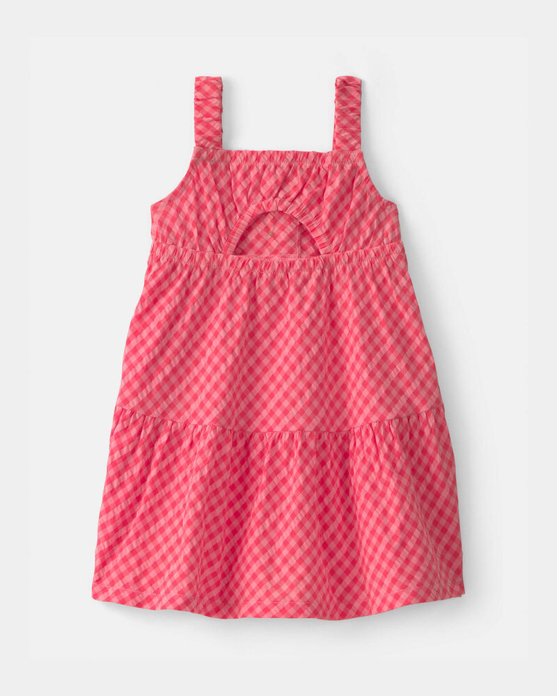 B&eacute;b&eacute; fille - Robe &agrave; &eacute;tages motif &agrave; carreaux - Rouge, image 2 sur 4 diapositives