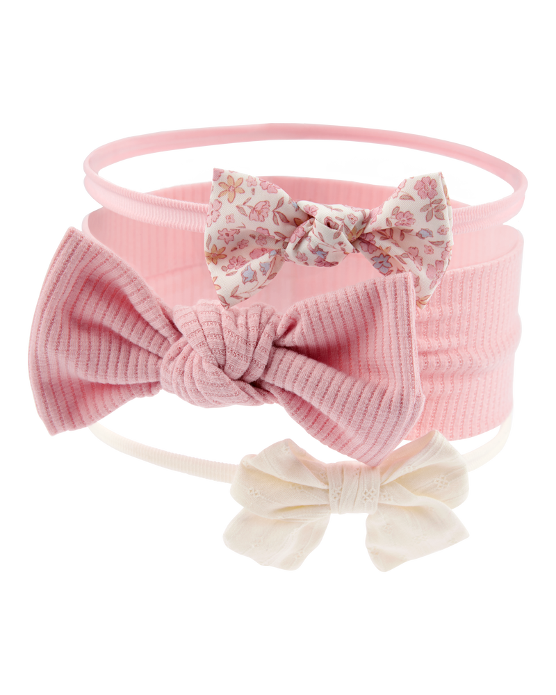 Baby Girl 3-Pack Bow Headwraps, image 1 of 1 slides