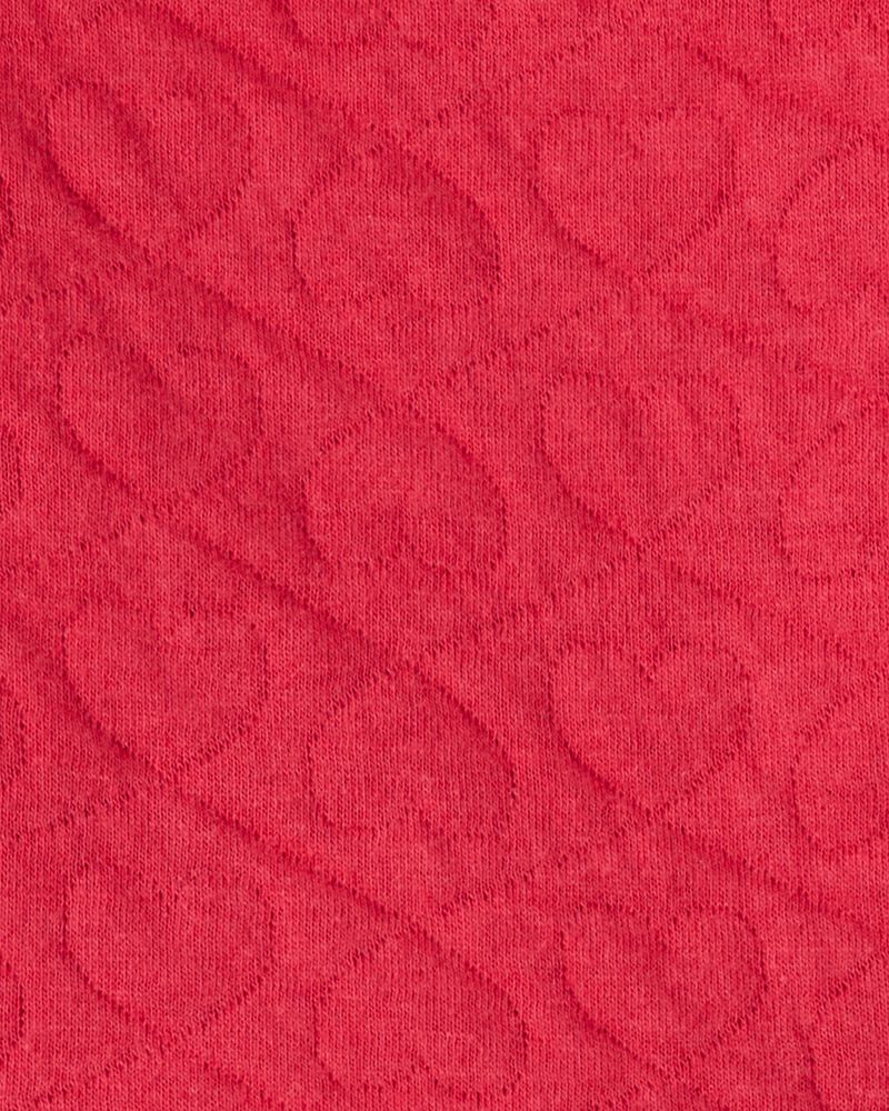 Baby Girl 3-Piece Heart Quilted Vest Outfit Set - Red, image 4 of 7 slides