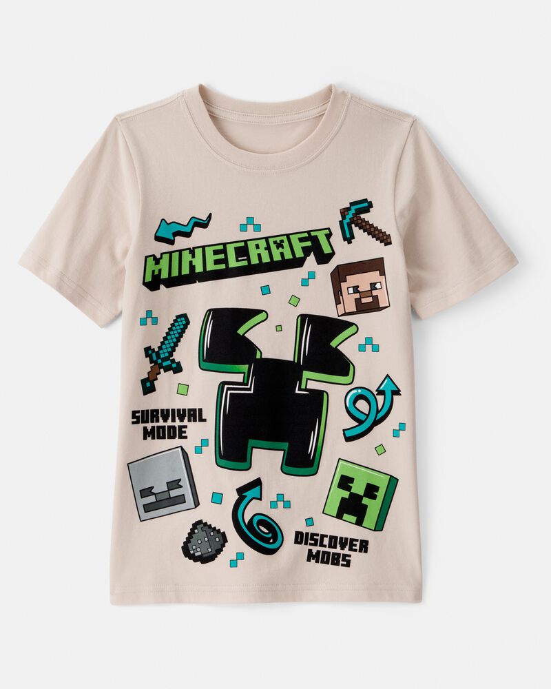 Boys Minecraft&reg; Short-Sleeve Graphic Tee - Tan, image 1 of 2 slides