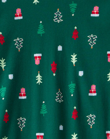 Adult Green Trees 100% Cotton Long-Sleeve Snug Fit - Green, 