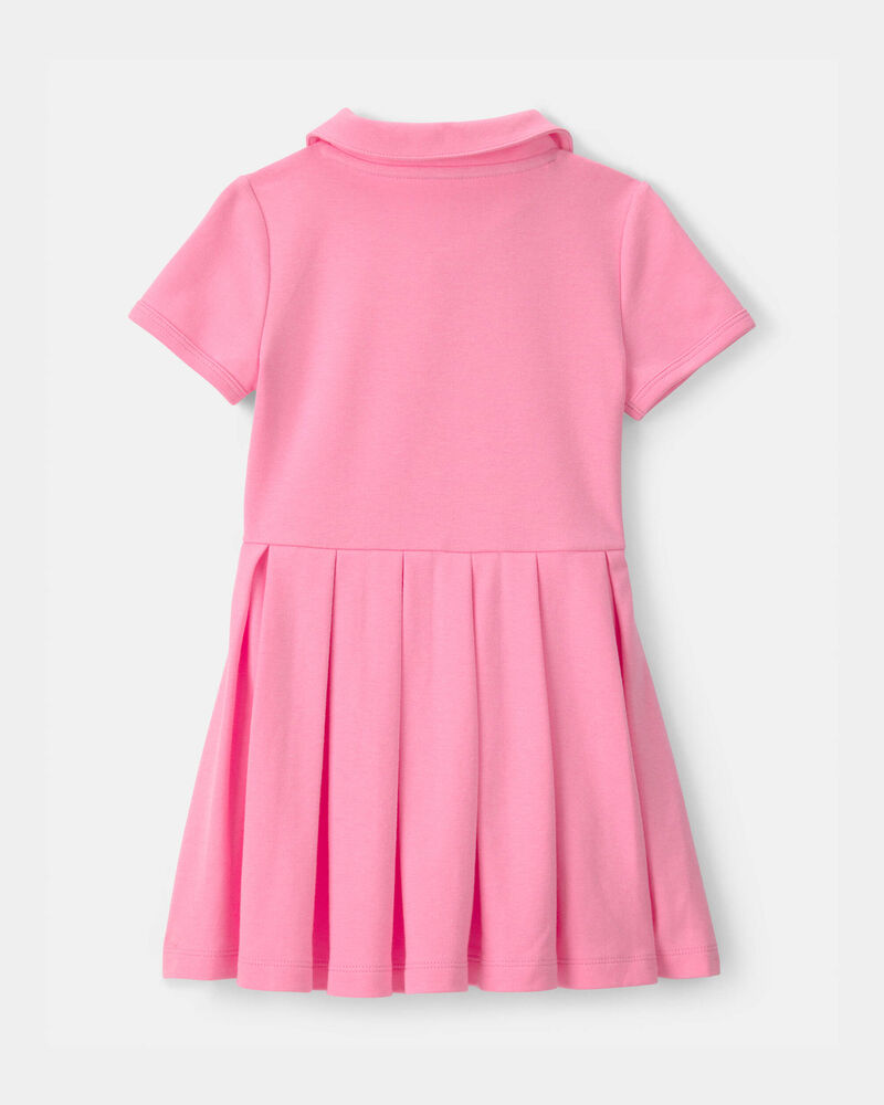 Toddler Girl Pleated Tennis Dress - Pink, image 2 of 5 slides