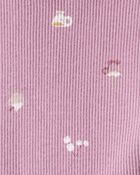 Toddler Girl Quilted Quarter-Zip & Floral Legging Set - Purple, image 4 of 5 slides