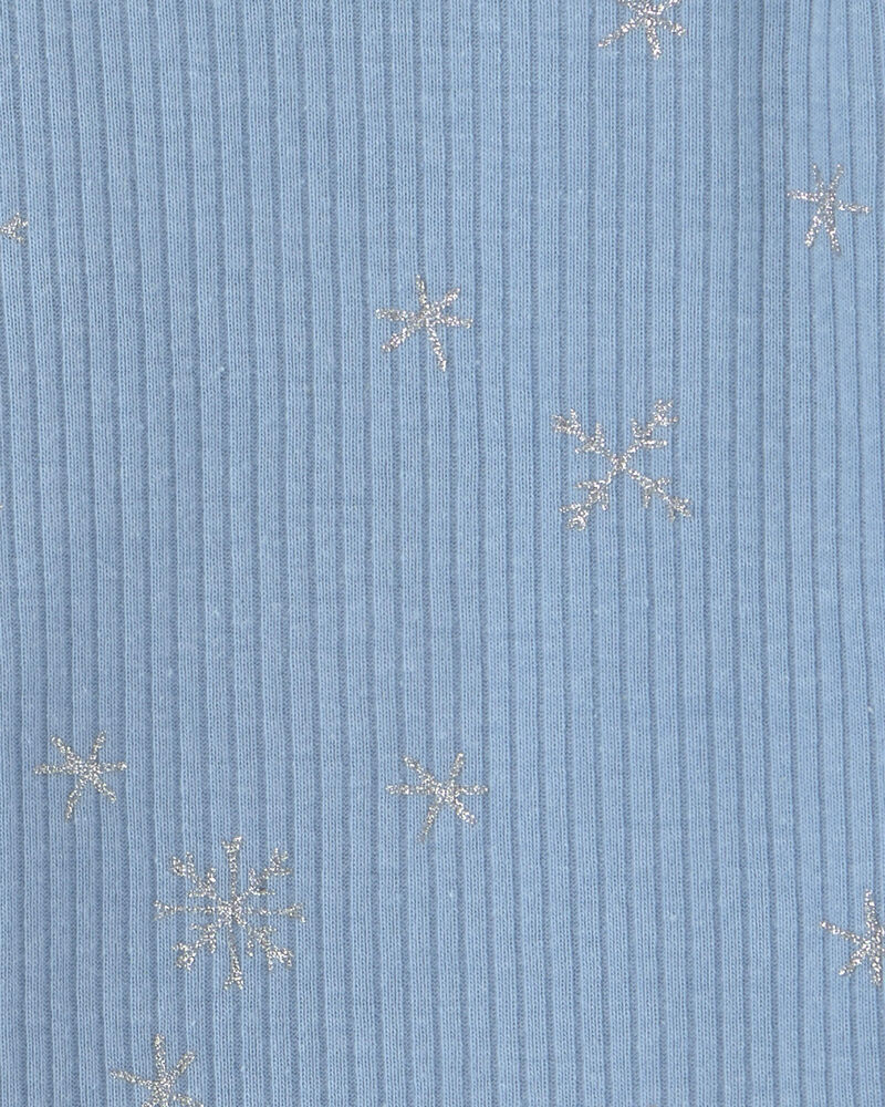 Baby Girl 2-Piece Snowflake Fair Isle Long-Sleeve Bodysuit & Pant Set - Blue, image 3 of 4 slides