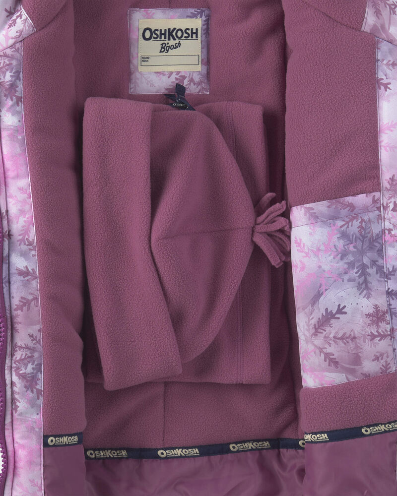 Girls  2 Piece Snowflake Snowsuit- Purple, image 5 of 13 slides