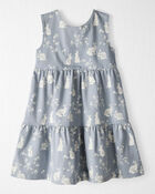 Toddler Organic Cotton Bunny-Print Dress, image 2 of 5 slides