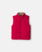 Boys Zip-Up Vest - Red, image 1 of 3 slides