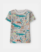 Baby Boy Alligator 100% Cotton Snug Fit 2-Piece Pyjama Set - Grey, image 2 of 5 slides