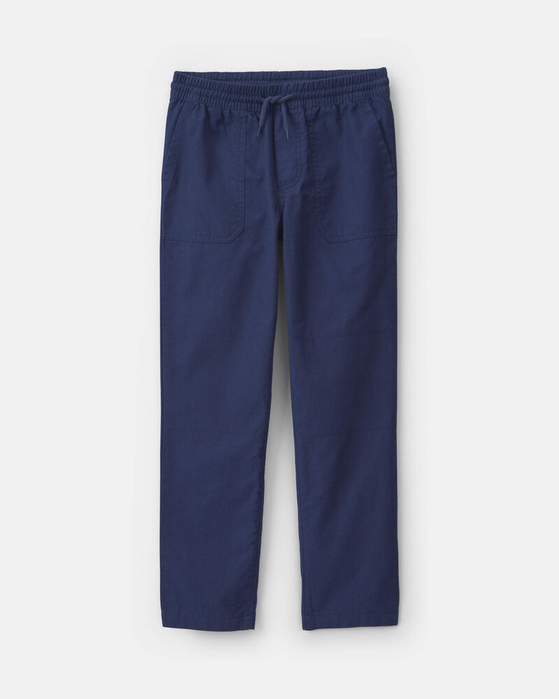 Boys Canvas Pull-On Pants - Navy, image 1 of 4 slides
