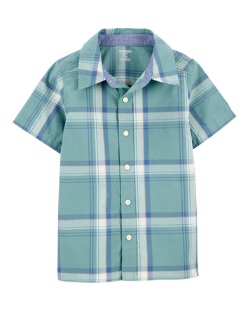 Kid Short-Sleeve Button-Front Shirt, 