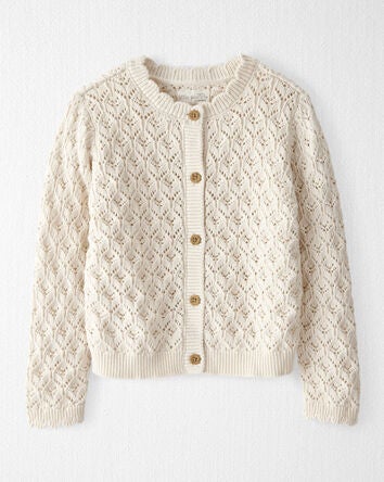 Toddler Organic Cotton Pointelle Sweater, 