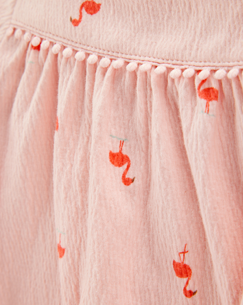 Toddler Flamingo Pom Pom Fashion Top - Pink, 
