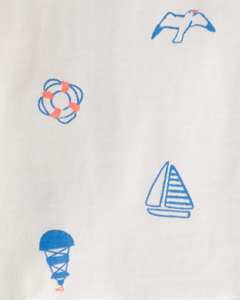 Toddler Boy Nautical Pocket Tee - White, image 2 of 3 slides