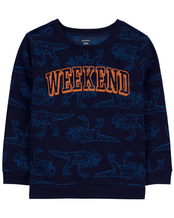 Dino Print Weekend Pyjama Top, 
