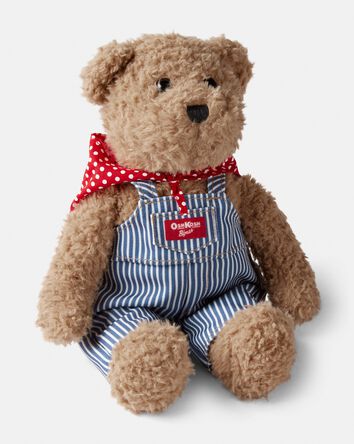 Garçons - Ourson en peluche «Josh B’gosh» avec salopette à rayures hickory, 