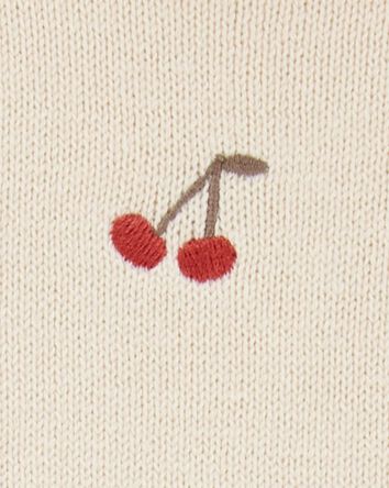 Baby 2-Piece Cherry Peplum Top & Short Set - Ivory, 
