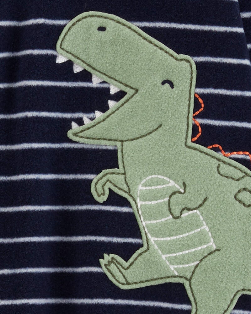 Toddler 1-Piece Dinosaur Fleece Footless Pyjamas, image 2 of 4 slides