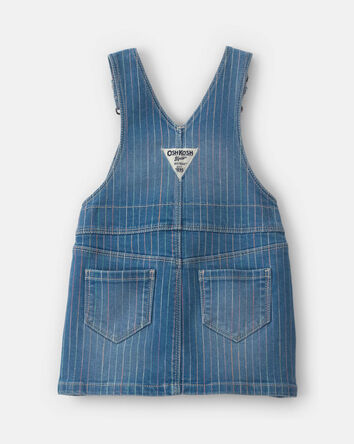 Baby Girl Rainbow Stripe Denim Skirtall - Medium Wash, 