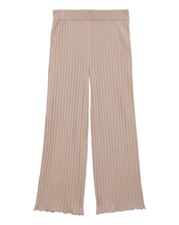 Kid Sweater Knit Pull-On Flare Pants - Brown, 