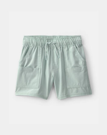 Tout-petit gar&ccedil;on - Short utilitaire en popeline &agrave; cordon de serrage - Vert, 