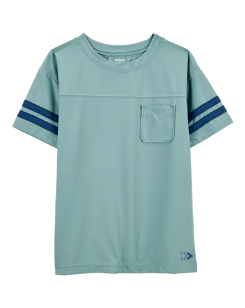 Kid Striped Cotton Blend Short-Sleeve Tee - Green, 