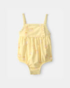 Baby Girl 1-Piece Shell Swimsuit - Yellow, image 1 of 5 slides