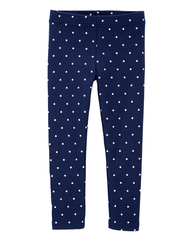 Toddler Girl Cotton Polka Dot Stretch Leggings, image 1 of 4 slides