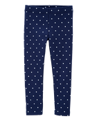 Toddler Girl Cotton Polka Dot Stretch Leggings, image 1 of 4 slides