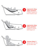 MOBY&reg; Smart Sling&trade; 3-Stage Tub Sling - Grey, image 3 of 4 slides