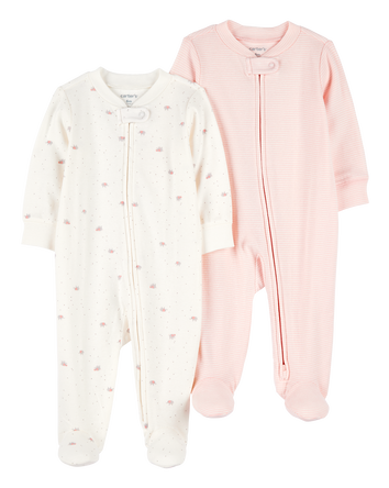 Baby 2-Pack 2-Way Zip Cotton Sleeper, 