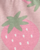 B&eacute;b&eacute; fille - Robe &agrave; manches courtes, fraises - Rose, image 3 sur 3 diapositives