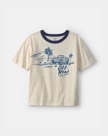 Boys 'Off-Road' Car Graphic Tee - Cream, 