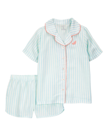 Kid Striped Loose Fit 2-Piece Pyjamas - Mint, 