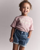 Toddler Girl Mom Short in Denim, image 4 of 7 slides