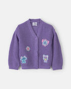 Girls Disney&copy; Lilo & Stitch Cardigan Sweater - Purple, image 1 of 5 slides
