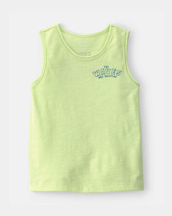 Toddler Boy Surfing Crab Tank Top - Green, 