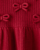 B&eacute;b&eacute; fille - Robe chandail tricot en coton biologique, image 5 sur 5 diapositives