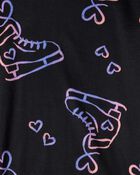 Girls Ice Skates 100% Cotton Snug Fit 4-Piece Pyjamass - Purple, image 3 of 4 slides
